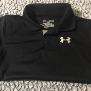UA YOUTH LARGE BLACK POLO SHIRT